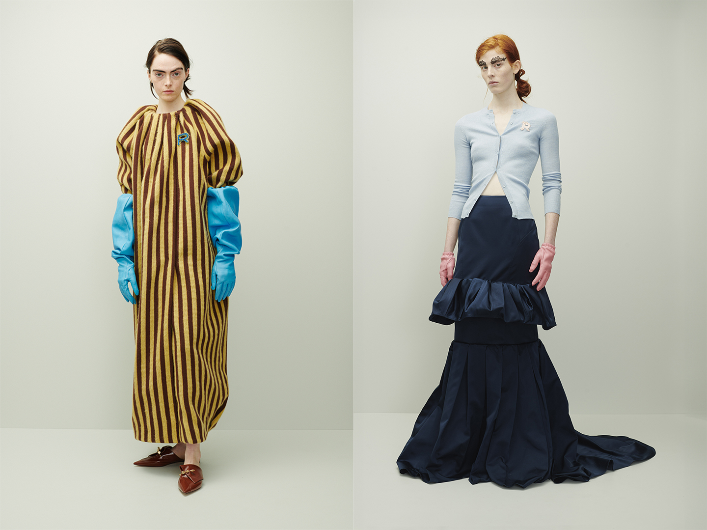 Looks from the Rochas Fall-Winter 2024-25 debut collection by Alessandro Vigilante. Courtesy of Rochas 