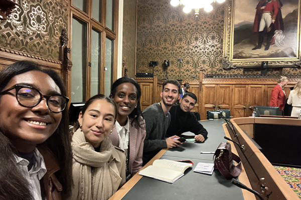 Istituto Marangoni London representatives with Sennait Ghebreab (Fashion Business Programme Leader) during the Digital Skills Summit at the Houses of Parliament
