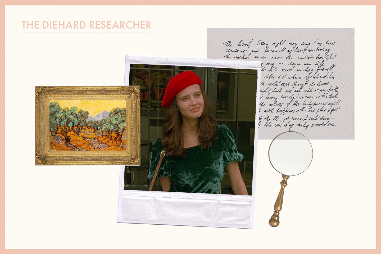 The Diehard Researcher. Collage courtesy of IM alumna and graphic designer Constanza Coscia