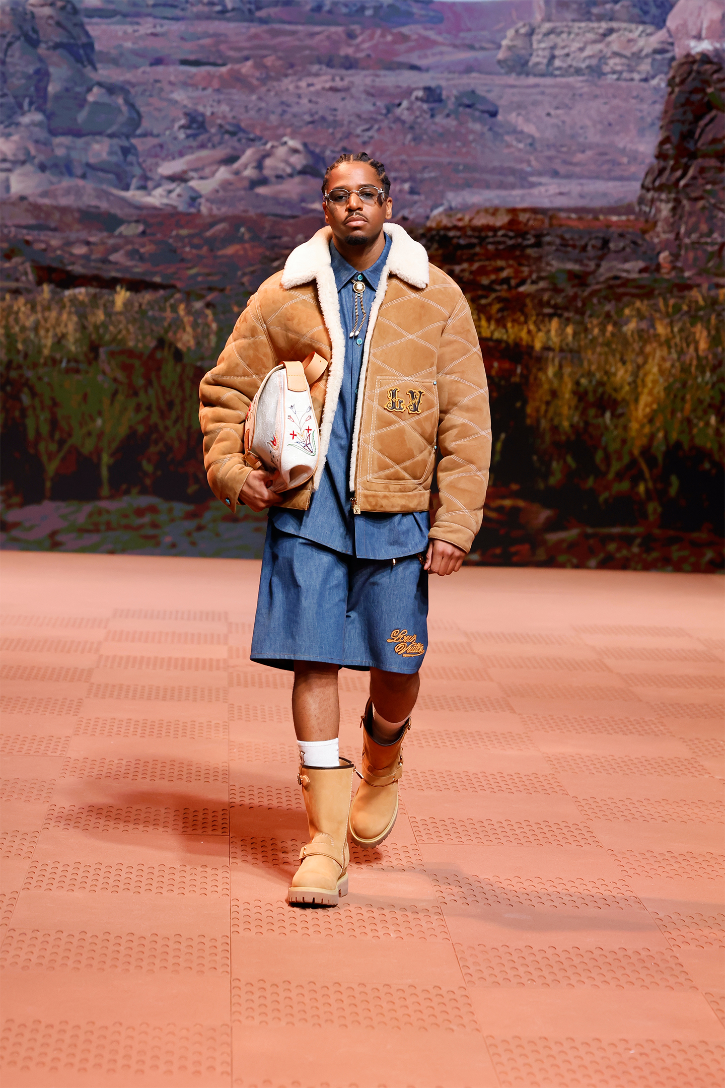 The iconic Timberland boot stole the spotlight at the Louis Vuitton men's fall-winter 2024/25 catwalk. Photo courtesy of Timberland