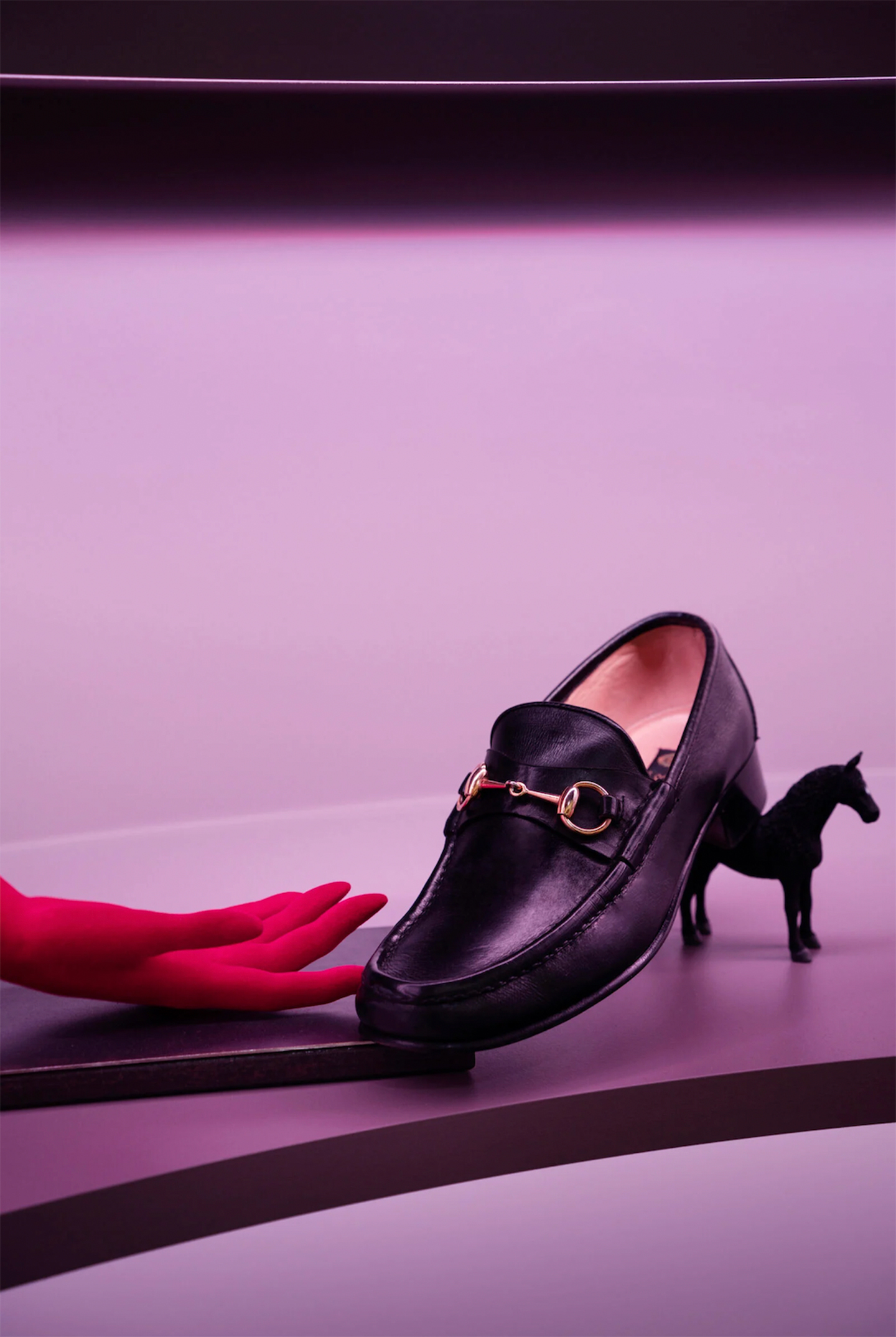  Titled Gucci Horsebeat Society, an immersive exhibit marked 70 years since the creation of the iconic Gucci Horsebit Loafer. © Courtesy Gucci