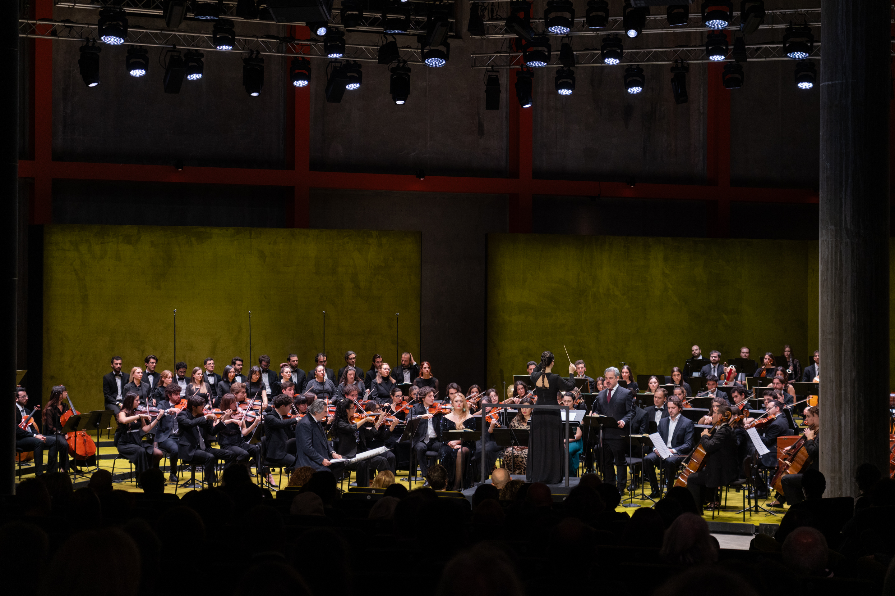Inside Fondazione Prada’s hall, Muti sculpts sound with the same rigor and elegance found in high-fashion craftsmanship.