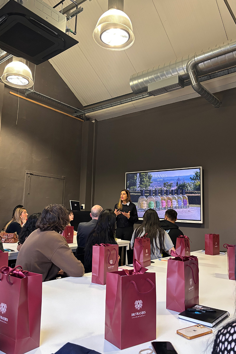A workshop exploring the new Dr. Vranjes Firenze Eau de Parfum collection, where students discover how Italian craftsmanship transforms raw materials into emotional, Florence-inspired fragrances.