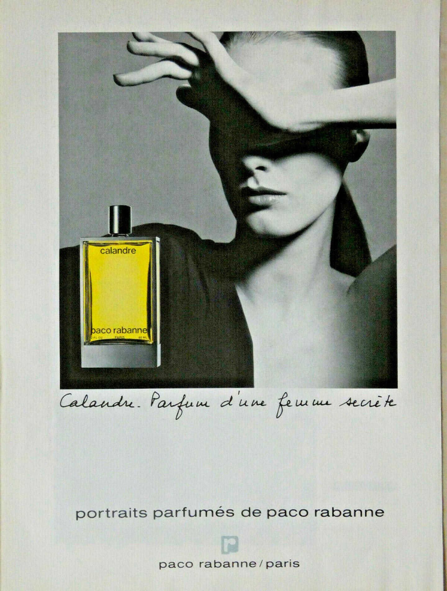 Paco Rabanne imagined a fragrance called Calandre - the word means 'automobile grill' - and turned it into an icon of modern femininity