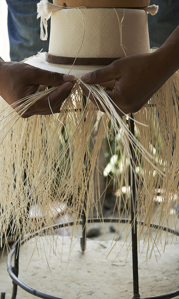 Artisans crafting a Borsalino hat. © Courtesy Borsalino