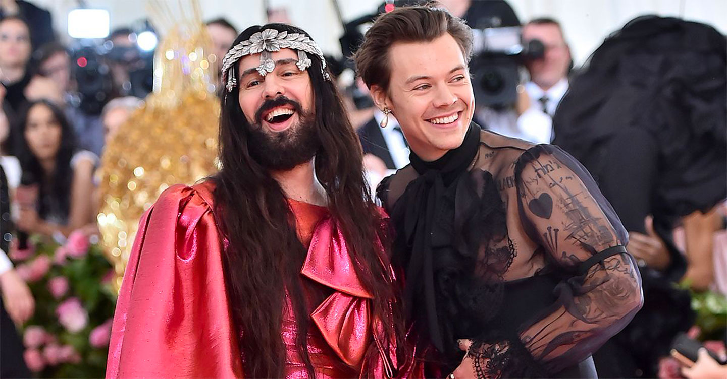 Harry Styles and Alessandro Michele at the 2019 Met Gala