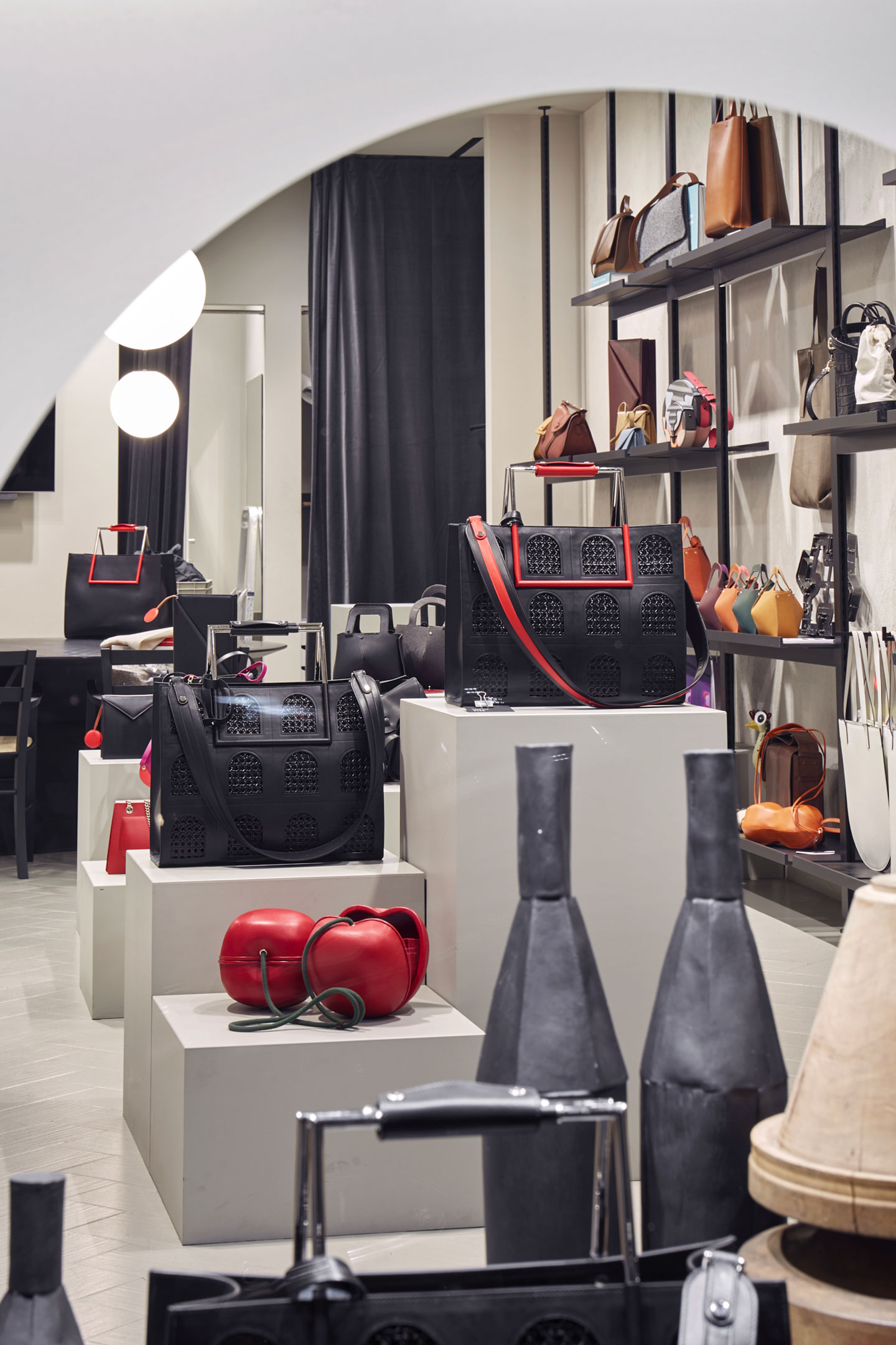 The ARCO bag at the UP TO YOU ANTHOLOGY showroom in Milan