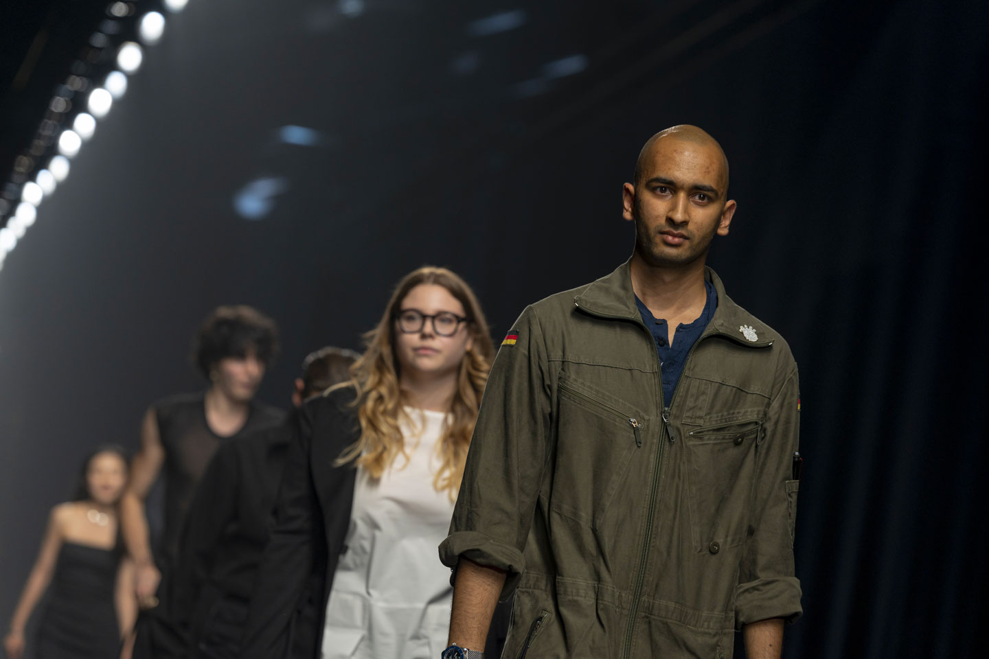 Madhav Bahety after presenting his collection at Istituto Marangoni's Turn Up fashion show