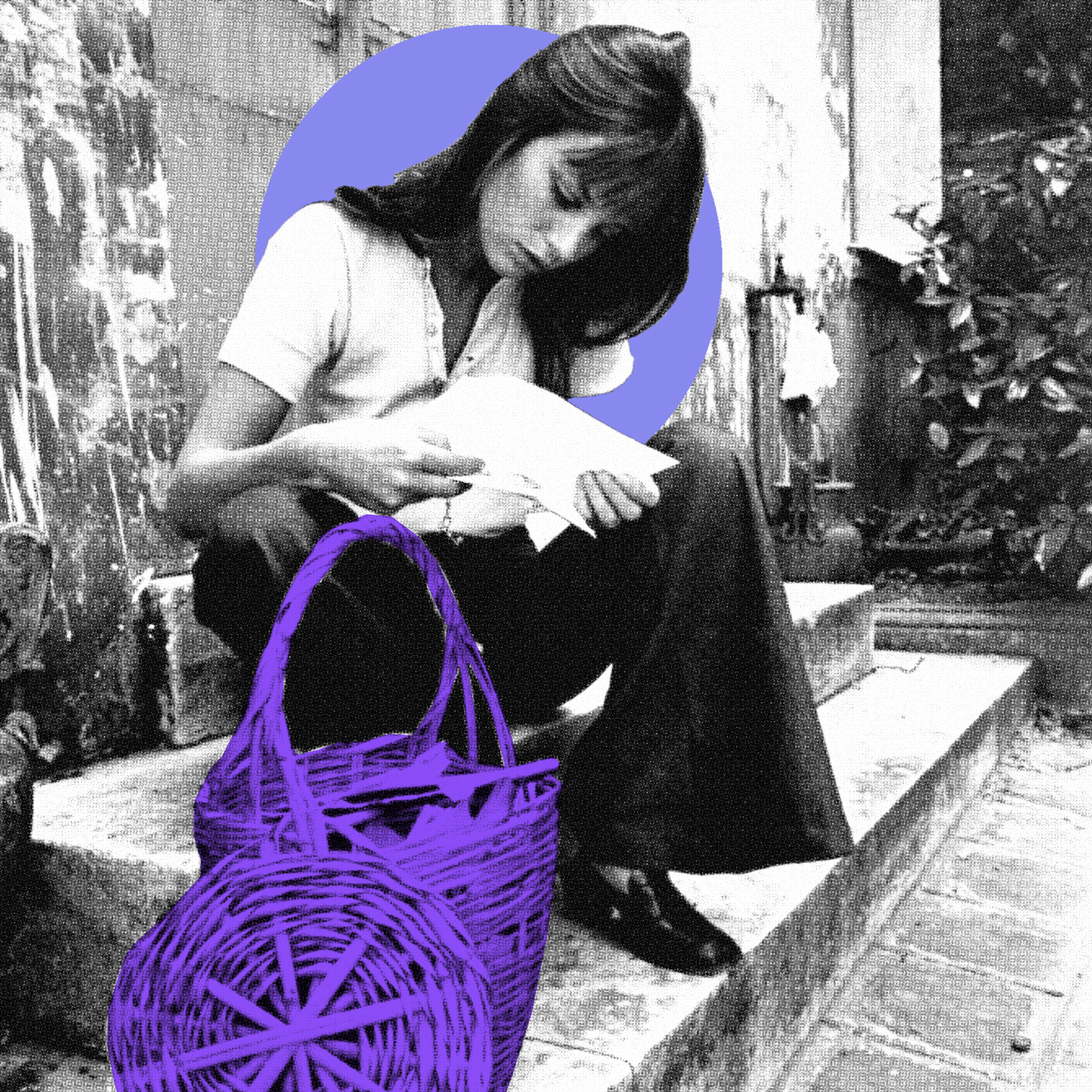Birkin was a style icon long before the Hermès bag, she had already developed a signature style by wearing a straw basket as a handbag