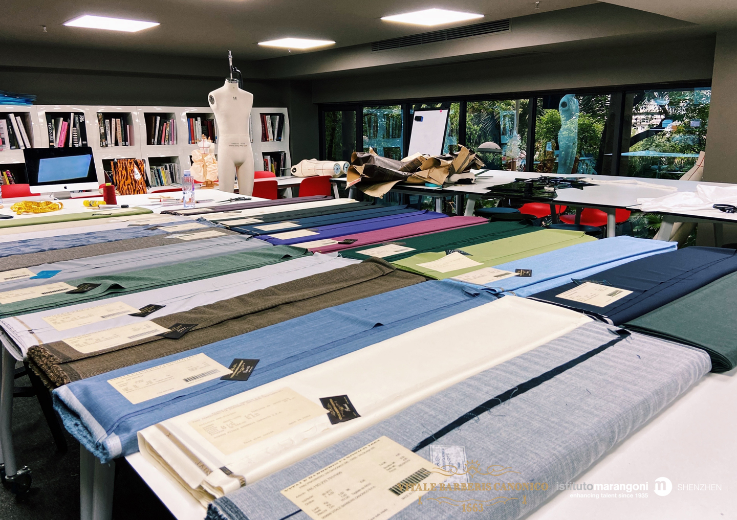 Vitale Barberis Canonico sent fabrics to Istituto Marangoni Shenzhen for the challenge