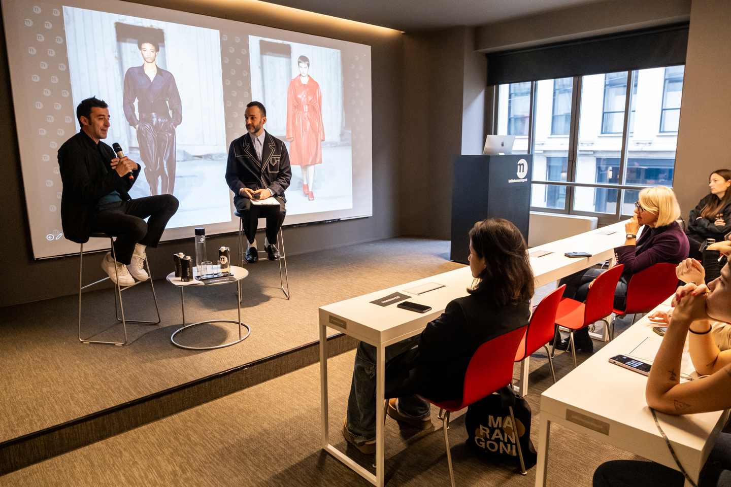 Walter Chiapponi giving a talk at Istituto Marangoni