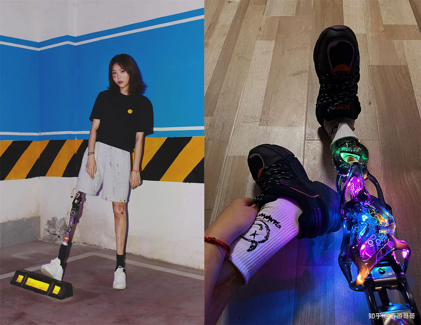 Niu Yu walked the runway at Shanghai Fashion Week last year wearing a stylized prosthetic leg