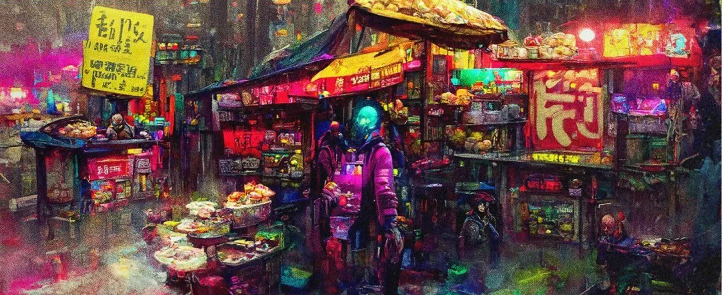 Cyberpunk setting by Xiao Hong Shu  / Disco 地府轩