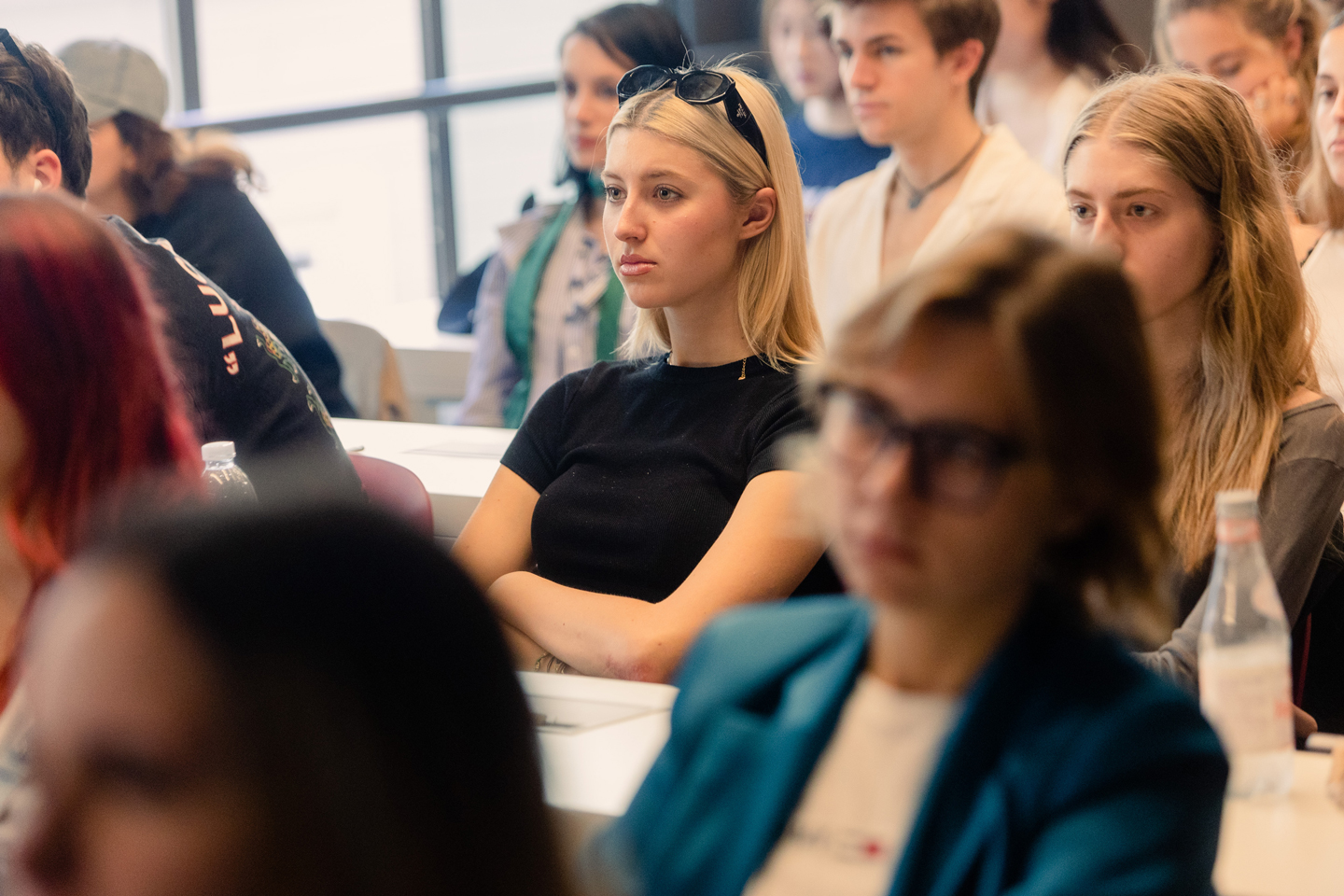 Students attending Istituto Marangoni's event with author Irene Festa