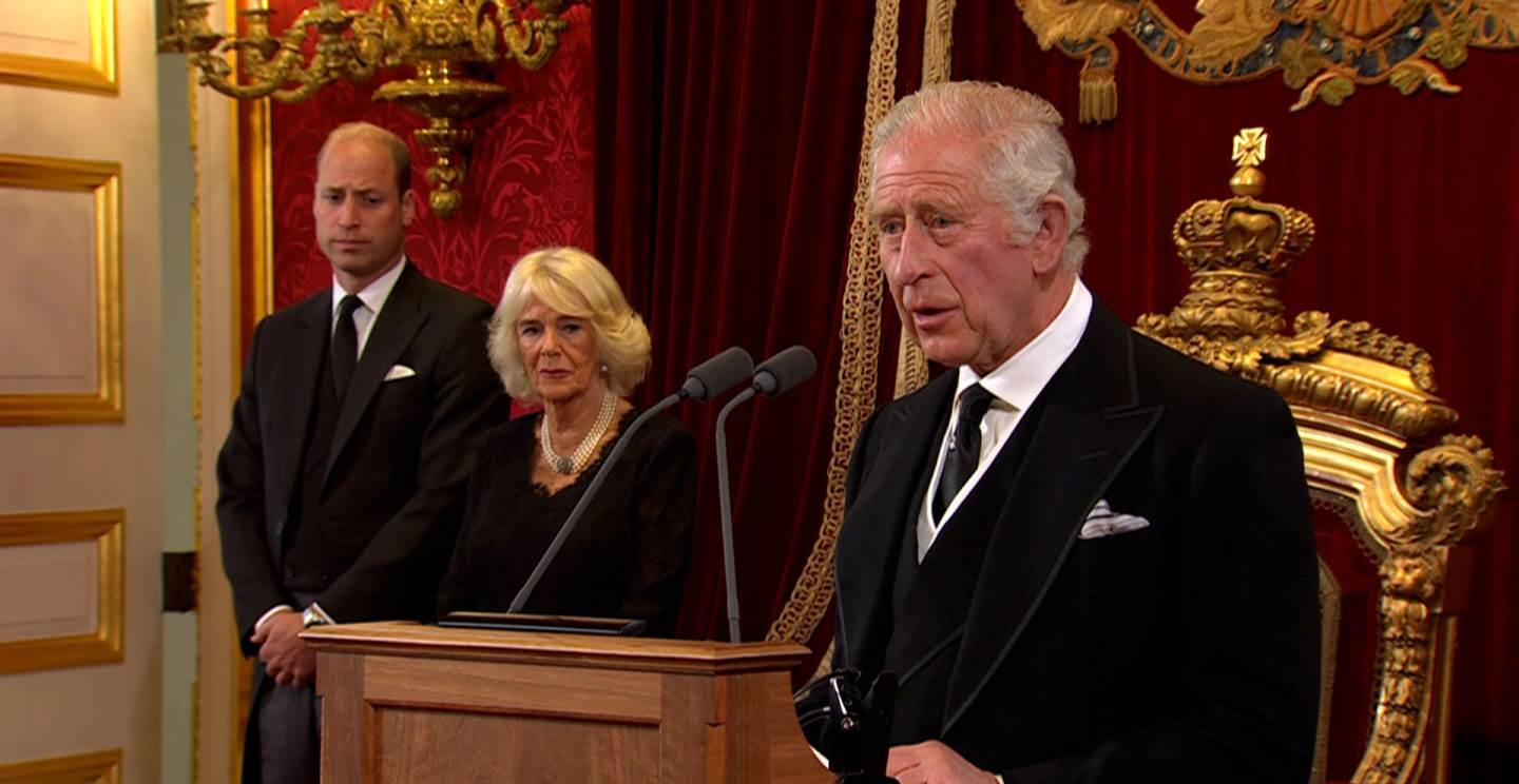 King Charles III at his proclamation, inspired by the British Heritage Atelier