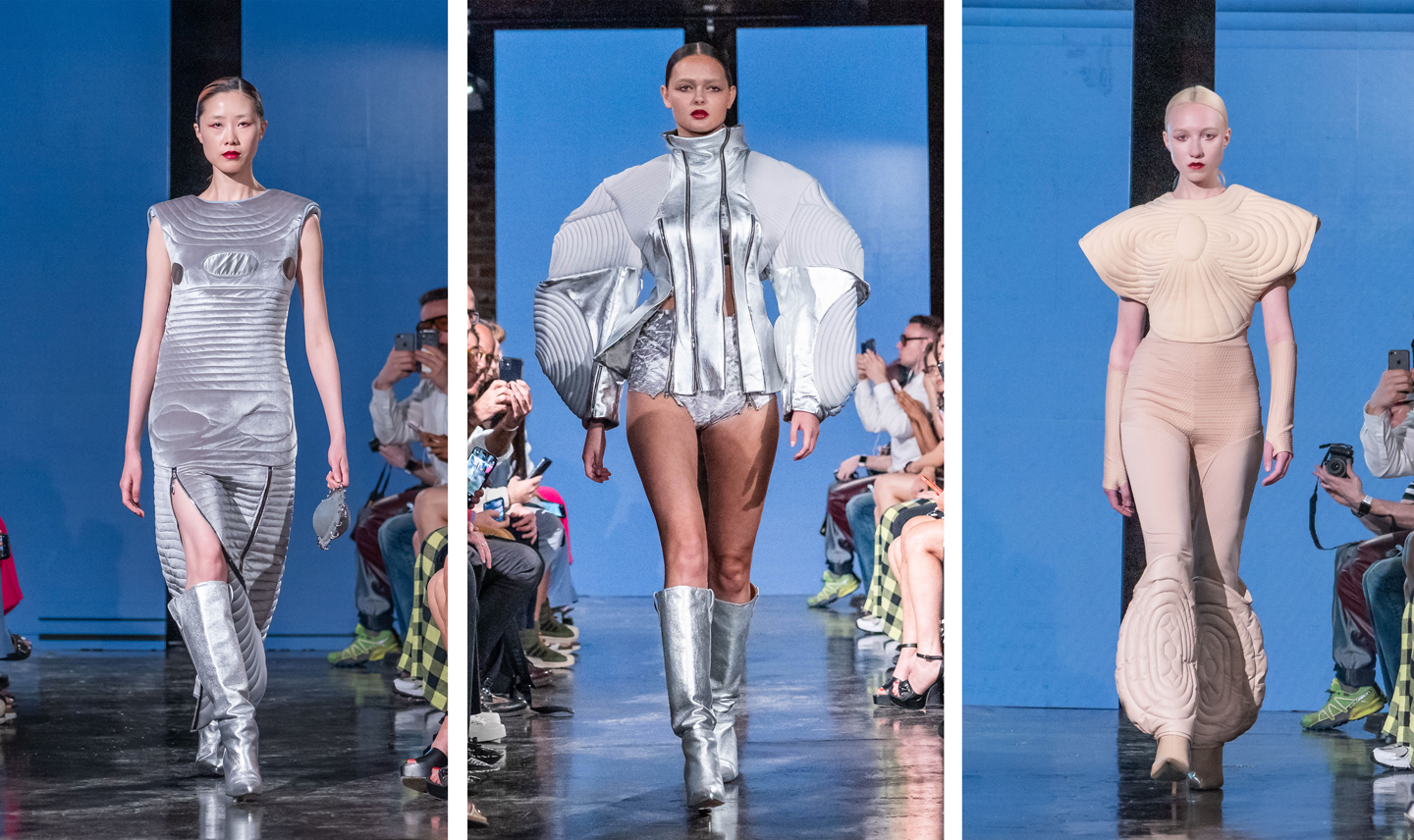 Grazioli's collection took inspiration from conspiracy theories surrounding extra-terrestrial phenomena from Area 51