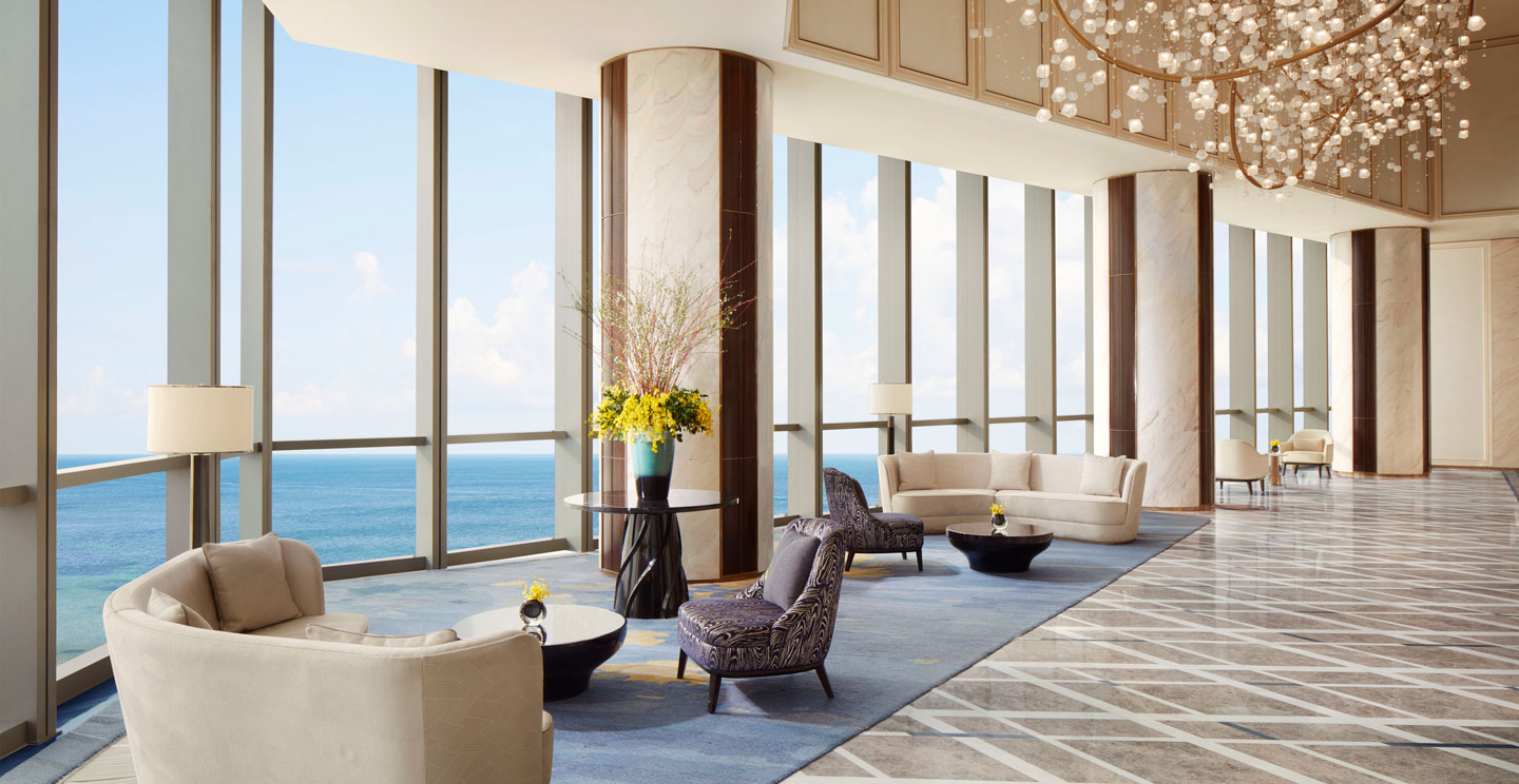 Lounging area with a view at the St. Regis