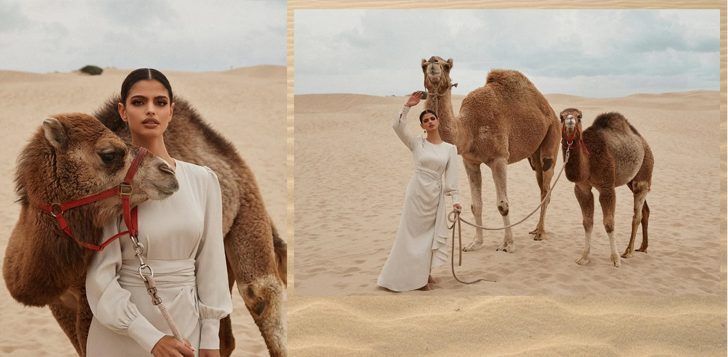 'Desert Dreams' editorial campaign by modest fashion brand Veiled Collection