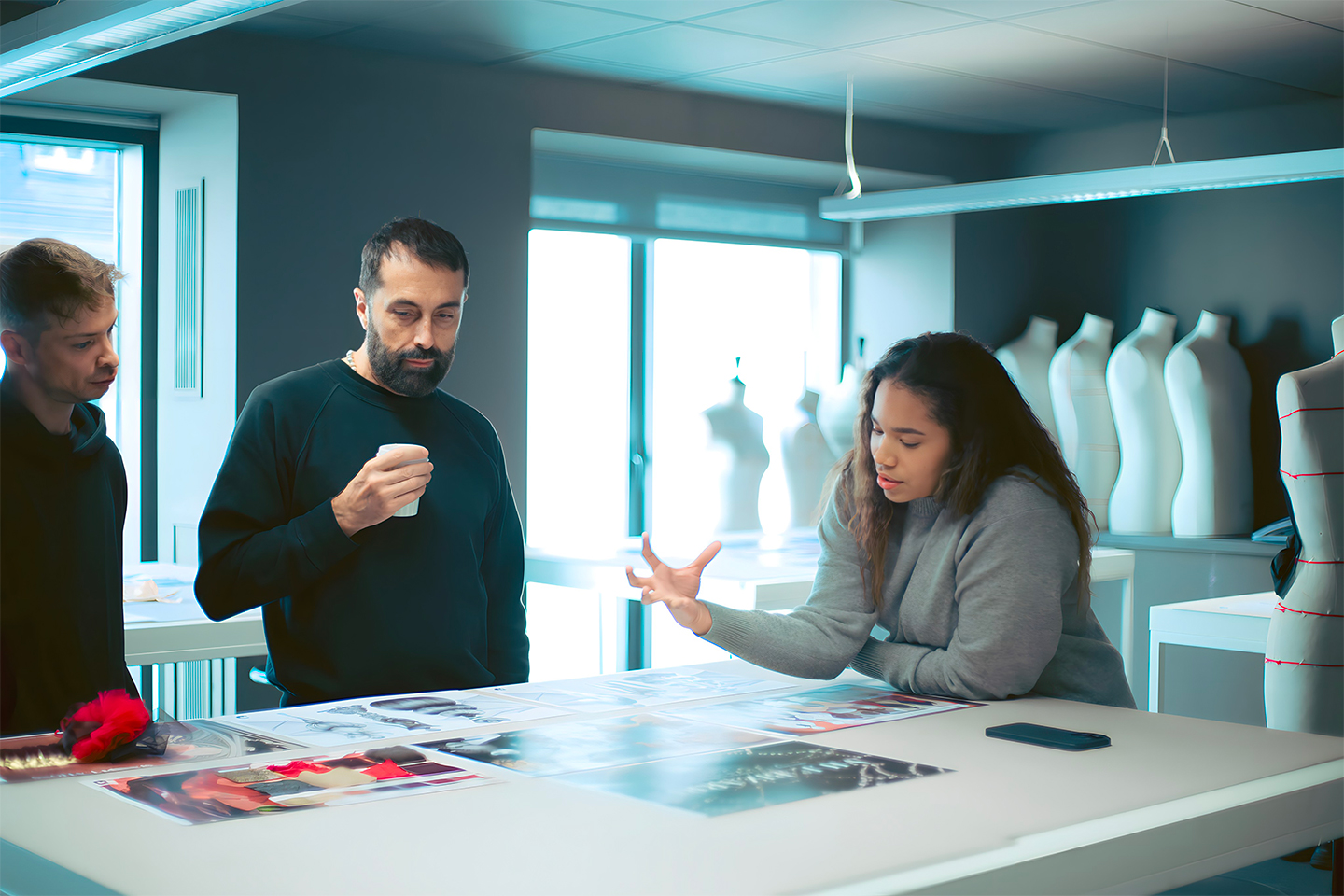 Giambattista Valli mentoring third-year Fashion Design Bachelor students at Istituto Marangoni Paris