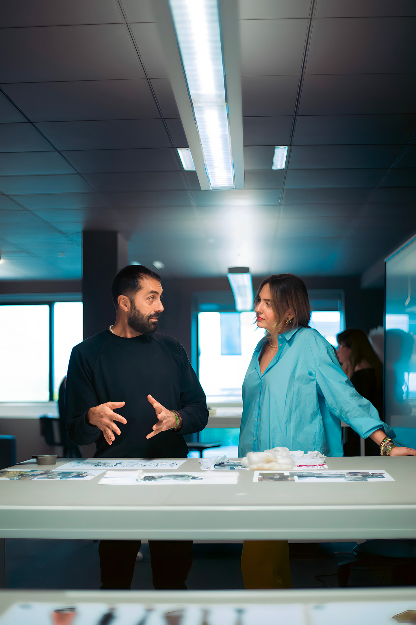 Giambattista Valli with an Fashion Design student from Istituto Marangoni Paris