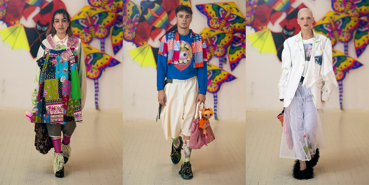 Looks from Simon Cracker's 'In Teoria' Spring-Summer 24 collection. Photos by Nick Soland, courtesy of Simon Cracker