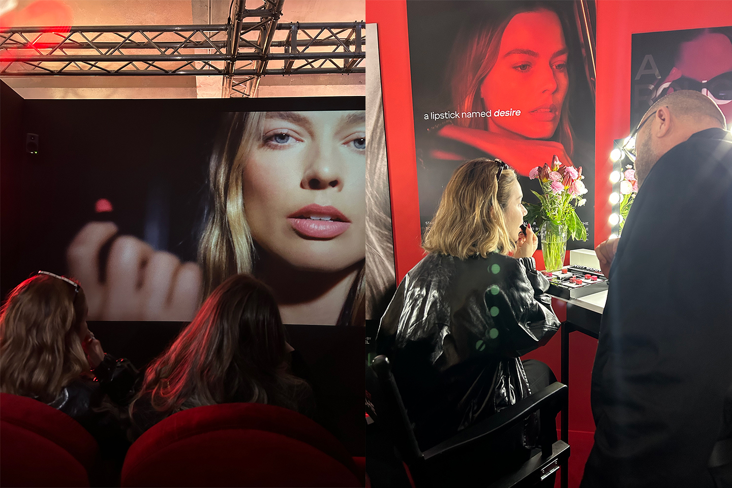 From left to right, both on and behind the scenes within Cinéma Le Luxor. Courtesy of the author