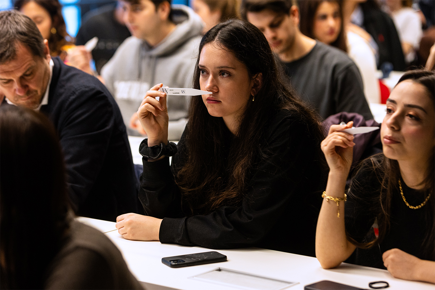 A moment of the olfactory journey with Carthusia and Atelier Fragranze Milano hosted by Istituto Marangoni Milano to celebrate Fragrance Day