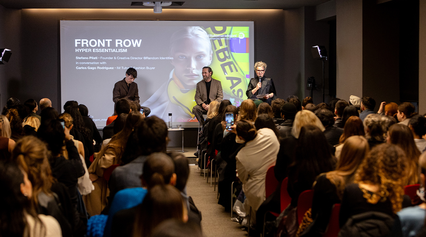 Stefano Pilati with Carlos Gago Rodriguez (IM Teacher & Fashion Buyer) and Diana Marian Murek (IM Director of Education). Credits Mairo Cinquetti