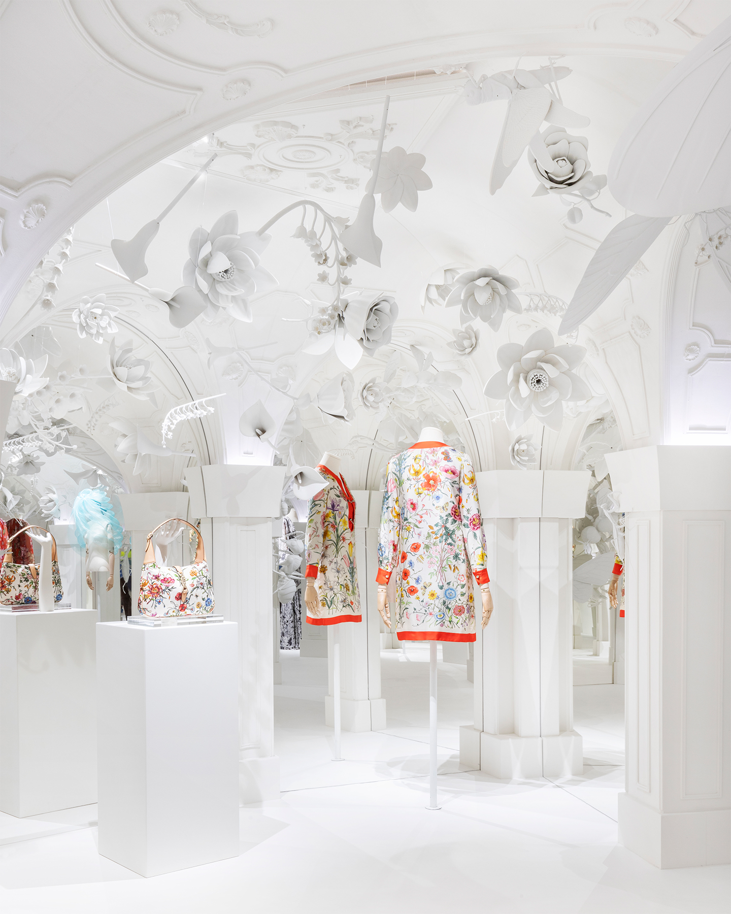 The ‘Eden’ room at the Gucci Cosmos exhibition in London. Courtesy of Gucci