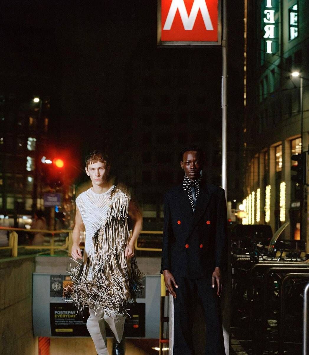 A snapshot from the launch campaign for Milan Men's Fashion Week FW 24. Photo by Carmine Romano. Courtesy of CNMI