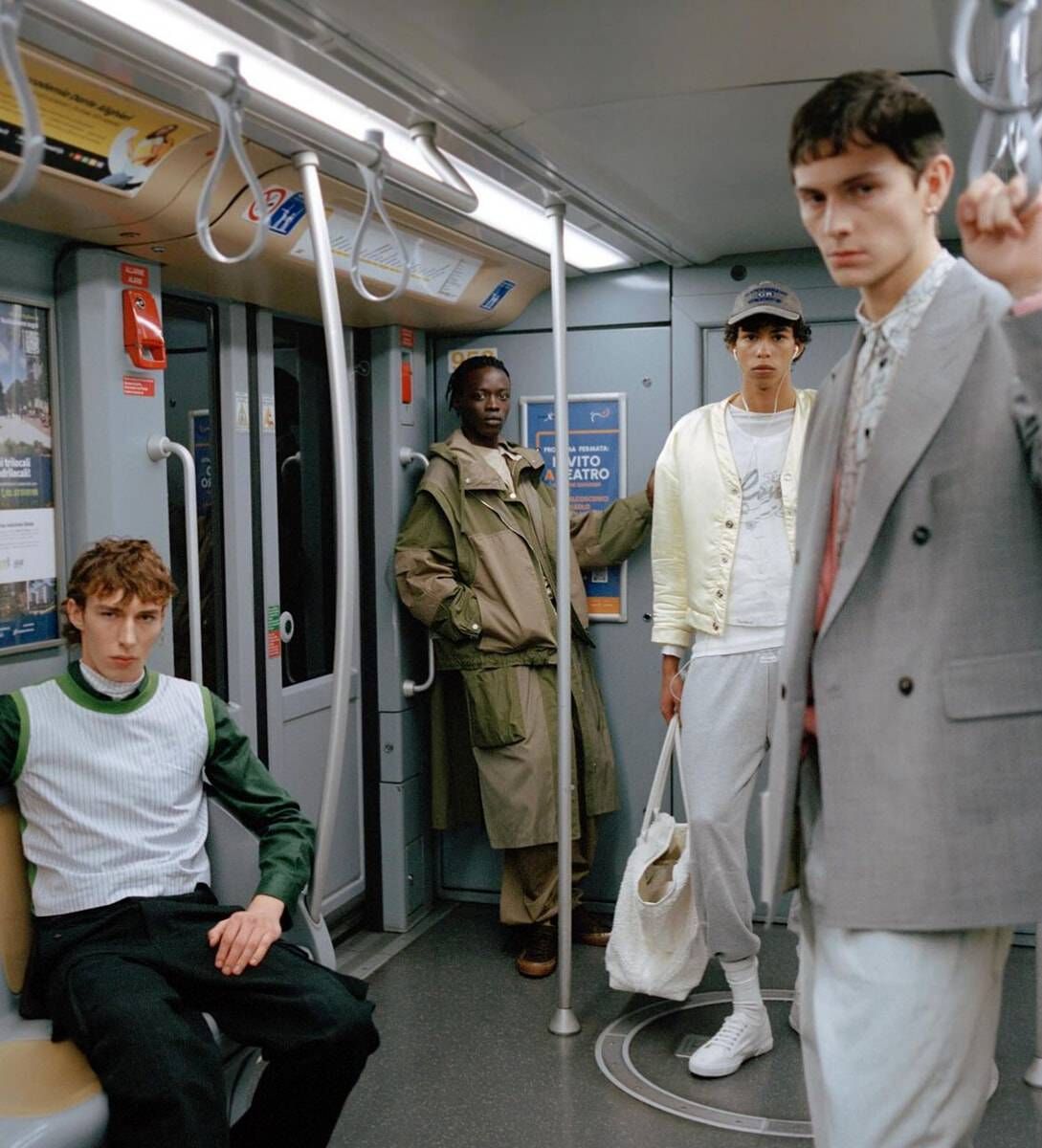 A snapshot from the launch campaign for Milan Men's Fashion Week FW 24. Photo by Carmine Romano. Courtesy of CNMI.