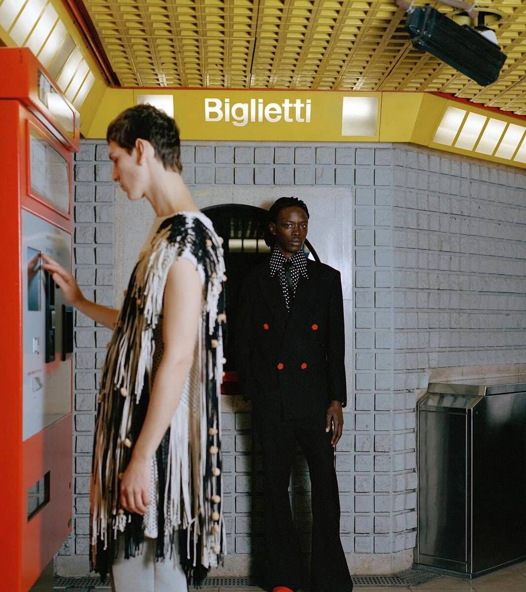 A snapshot from the launch campaign for Milan Men's Fashion Week FW 24. Photo by Carmine Romano. Courtesy of CNMI