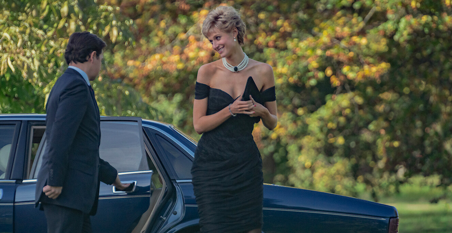The Crown re-created one of Lady Diana's most iconic looks: the revenge dress