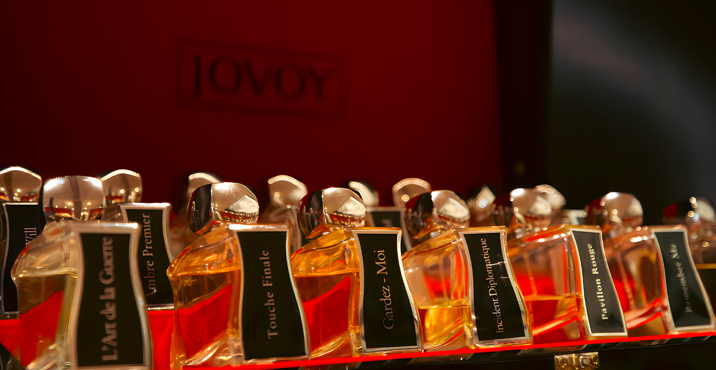 Jovoy contemporary niche perfumes in Rue Castiglione's perfume store in Paris