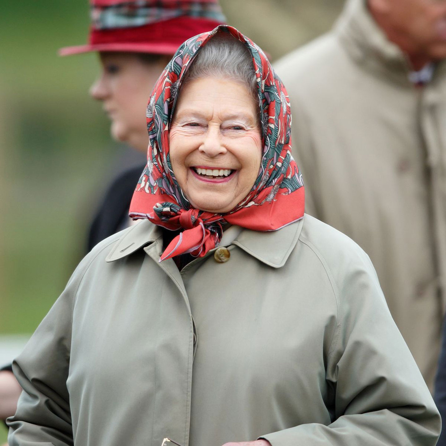Queen Elizabeth II watches her horse 'Balmoral Fashion' compete in the Fell Class on day 3 of the Royal Windsor Horse Show in Home Park on May 15, 2015 in Windsor, England