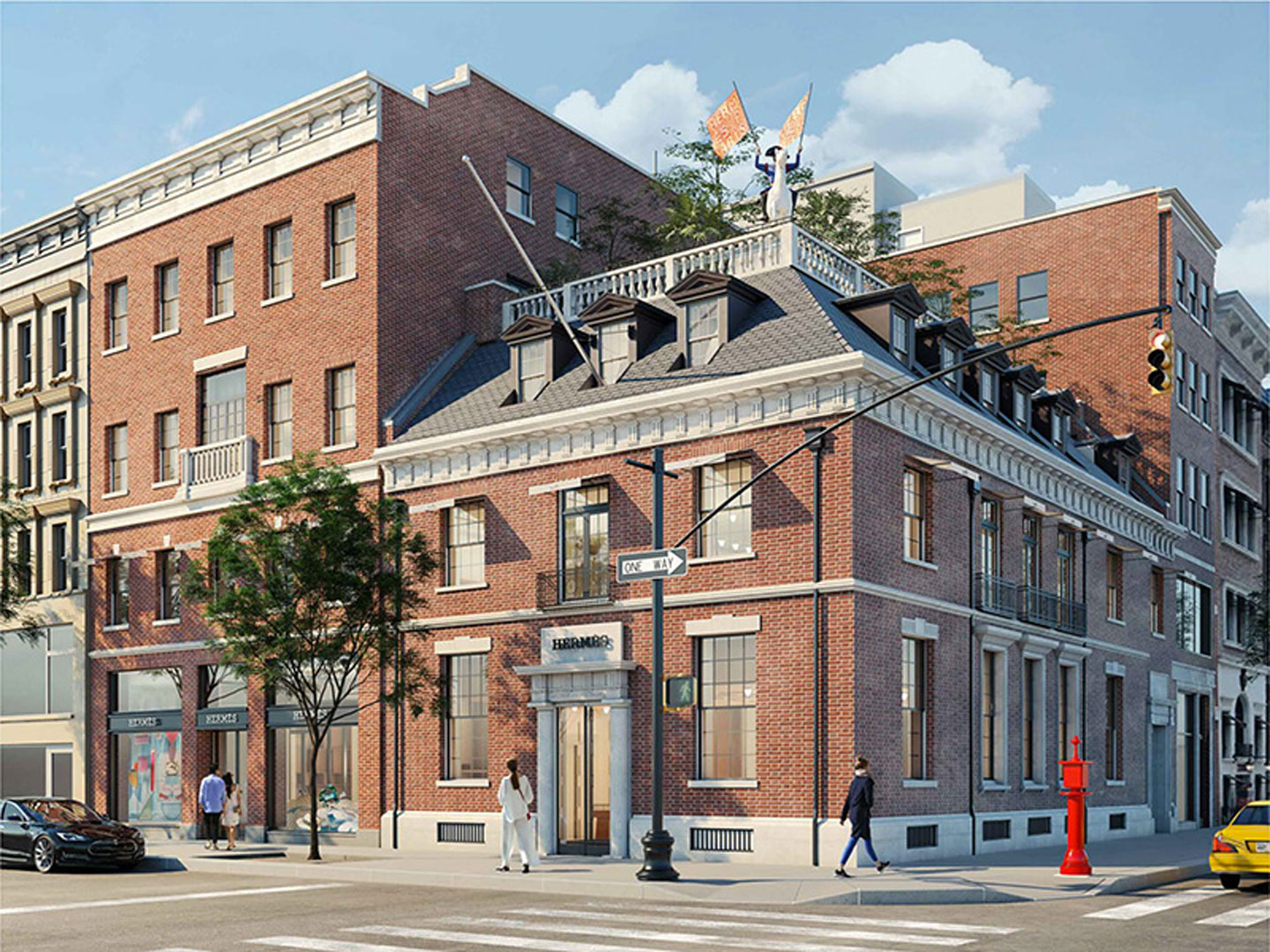 A rendering of 706 Madison avenue's Hermès store, New York
