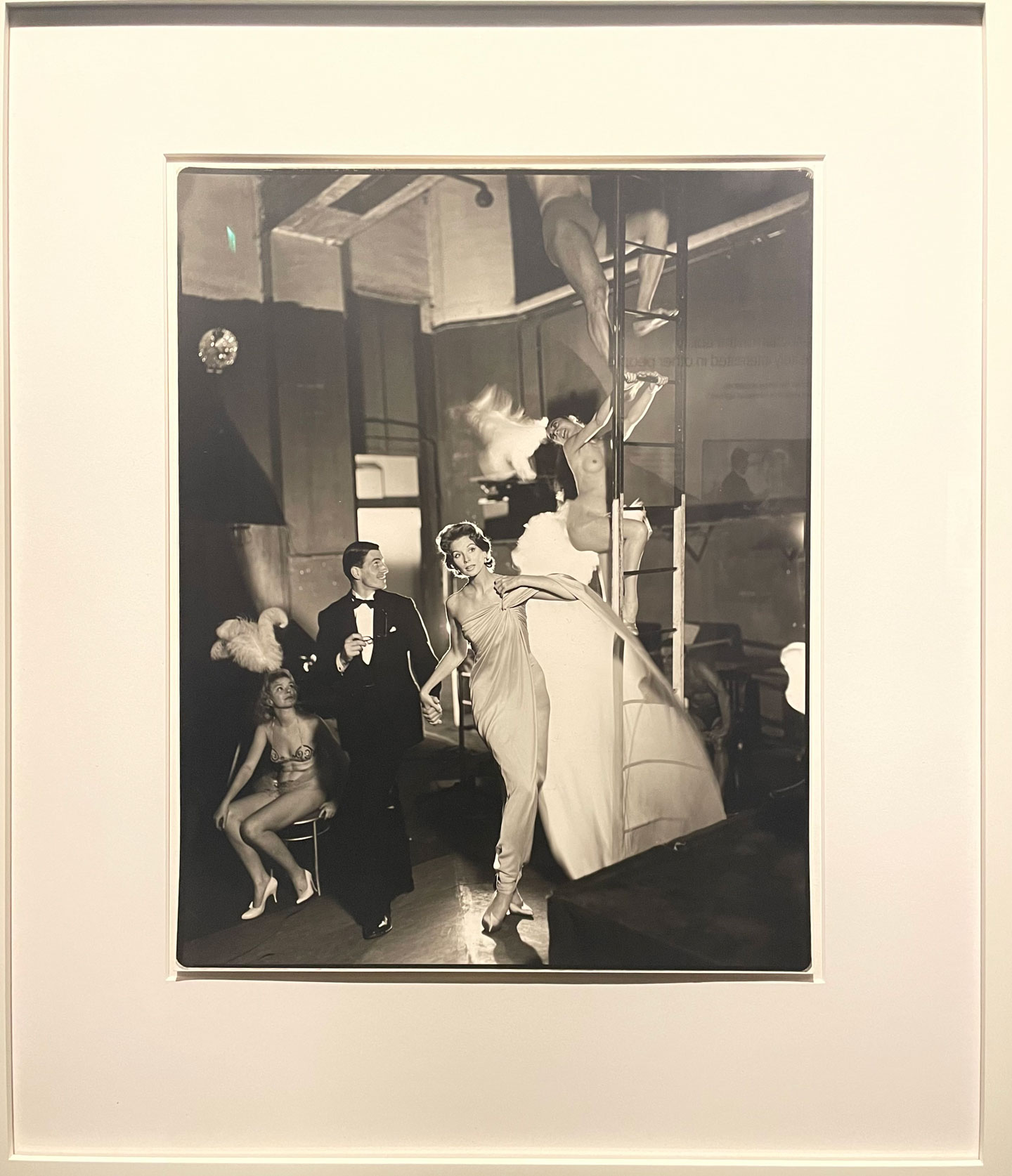 Richard Avedon, "Suzy Parker and Robin Tattersall, Evening Dress by Griffe, Folies-Bergère, Paris," August 1957