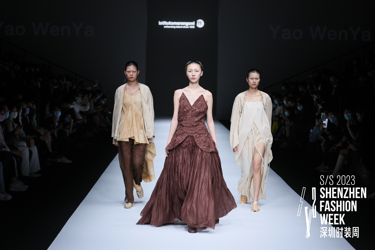 Fashion Design student Yao Wenya's graduate collection at Istituto Marangoni Shenzhen's Awake fashion show
