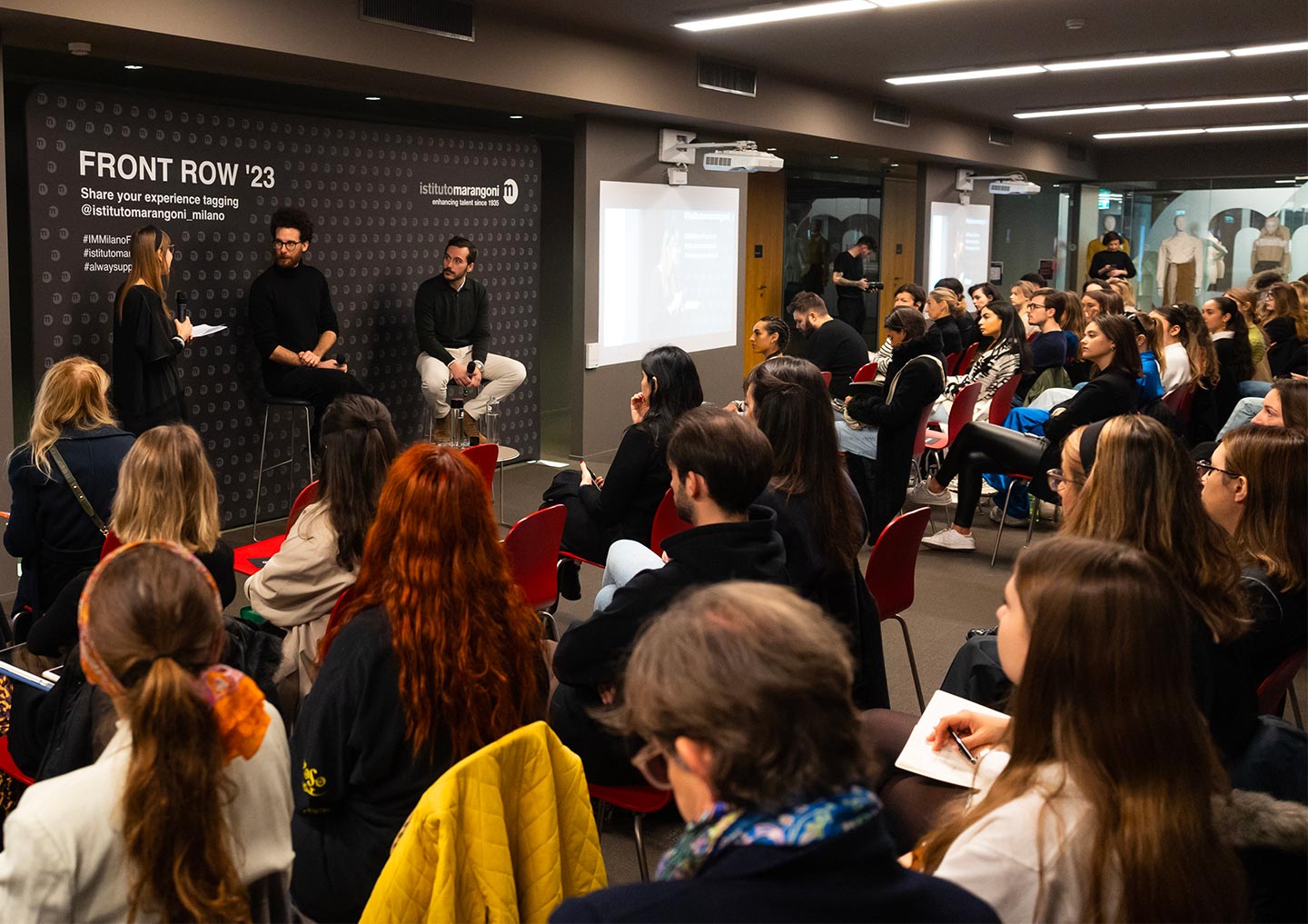 The 2023 edition of Istituto Marangoni’s “Front Row – Fashion AI-dentity” featured a panel with Monogrid’s Francesco Bernabei and Andrea Lorini, a Web3, metaverse and gaming pro
