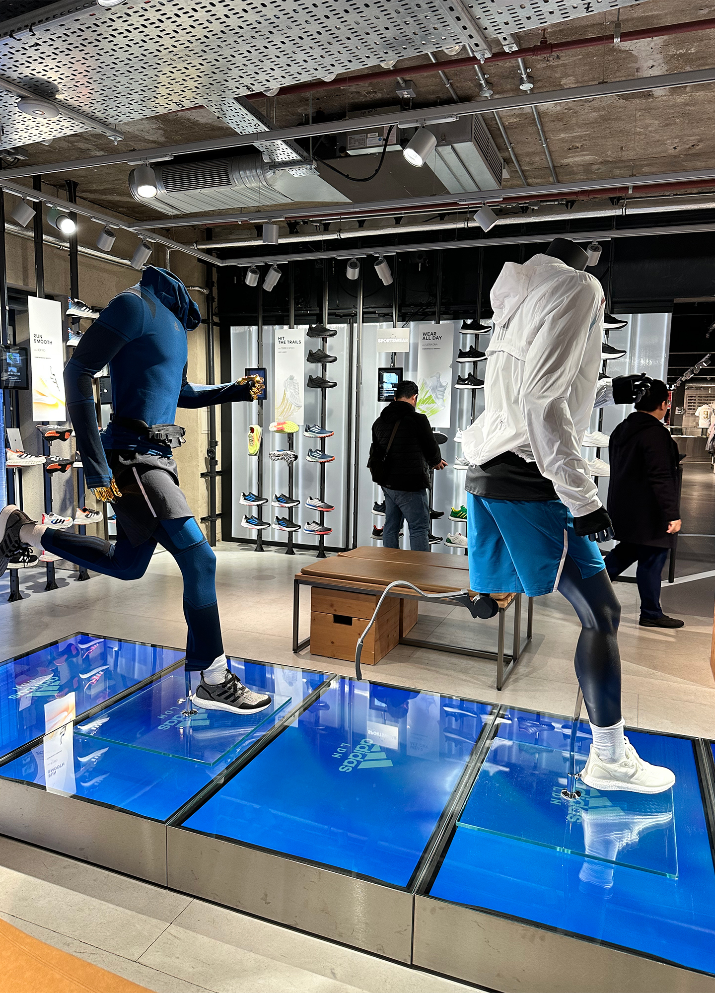 Inside the Adidas Oxford Street flagship store in London © Courtesy of the authors