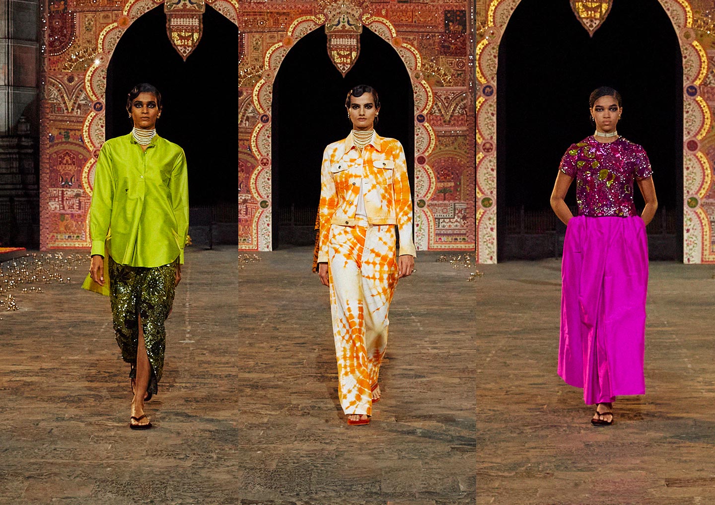 Some pieces specially produced for Maria Grazia Chiuri's Dior Fall 23 fashion show in Mumbai