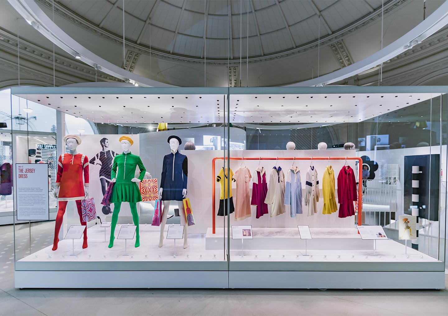 The Victoria & Albert Museum hosted the first Mary Quant exhibition for 50 years from early April 2019. Image courtesy of Victoria and Albert Museum