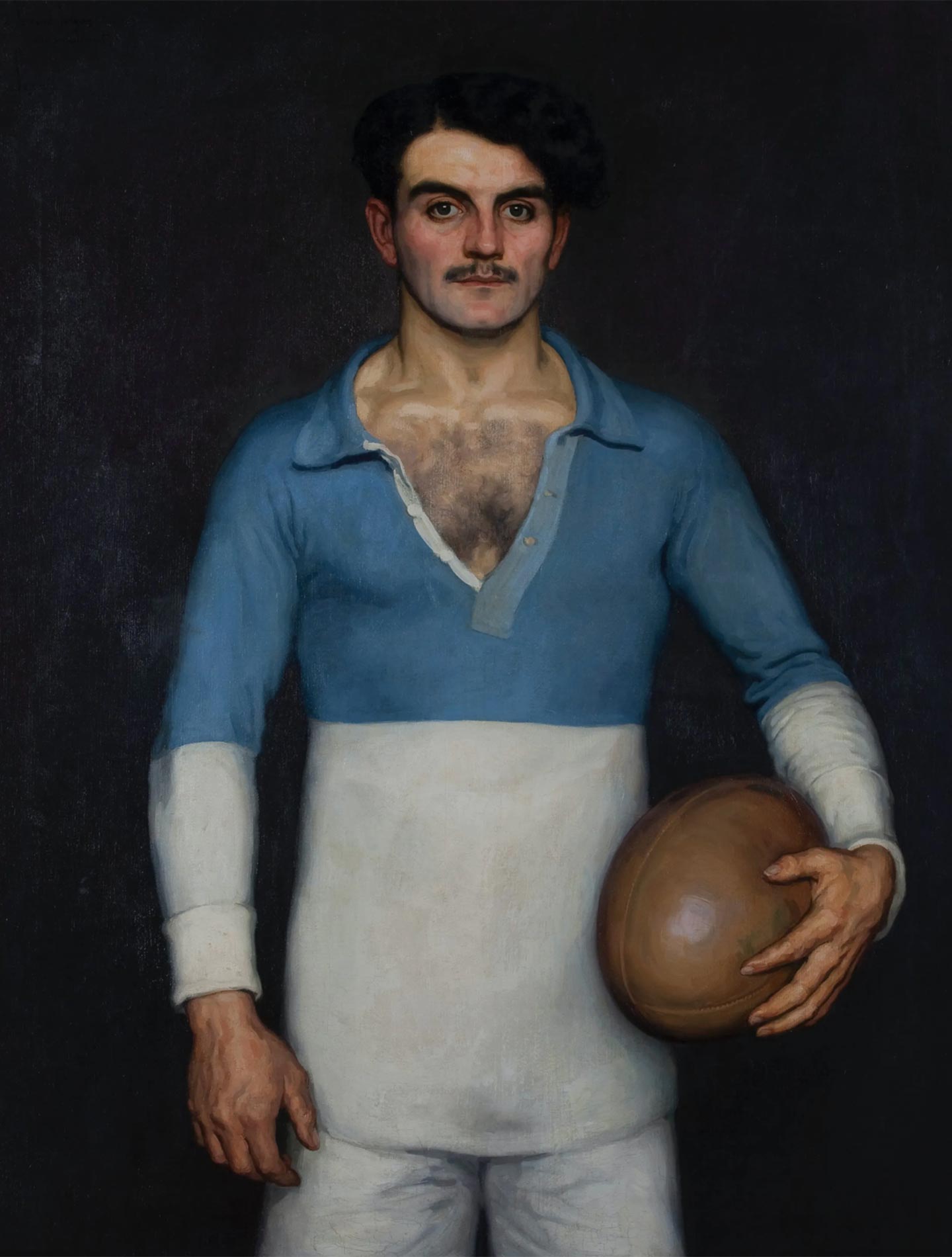 Eugéne Pascau, Fernand Forgues capitaine de l’Aviron Bayonnais, 1912 Huile sur toile © A. Arnold / Musée Basque et de l’Histoire de Bayonne