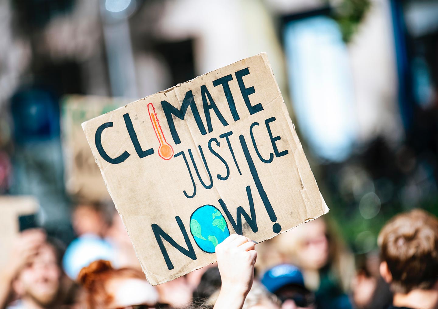 Young activists staging a coordinated global climate strike