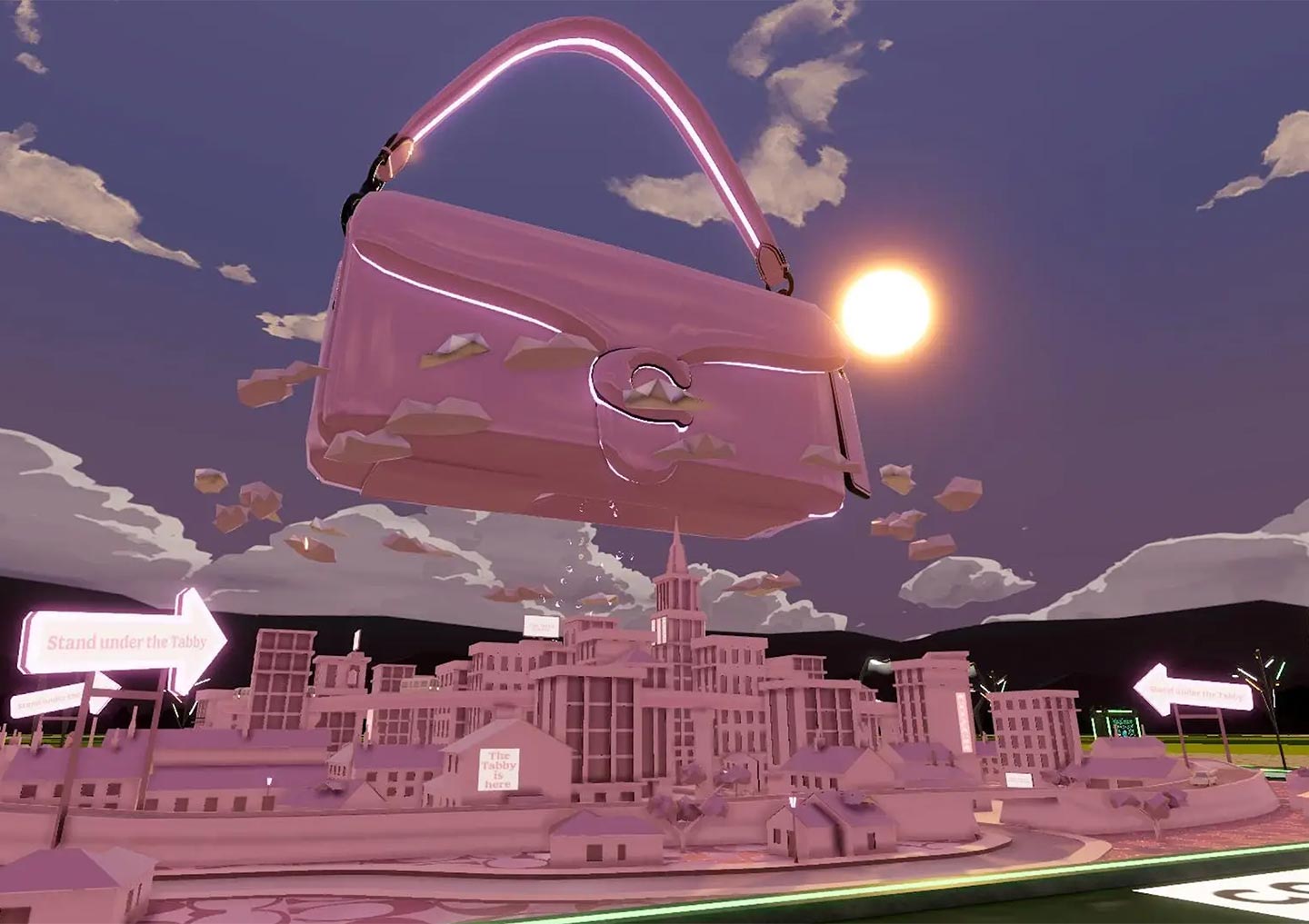The Coach activation at Metaverse Fashion Week in Decentraland created by Threediem