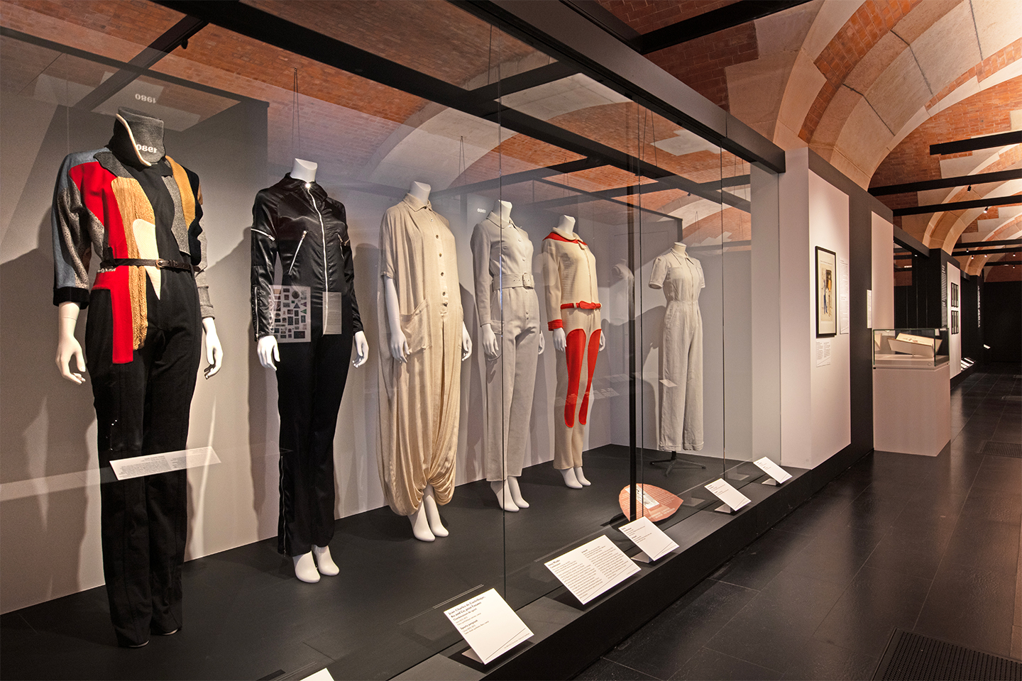 The section on the 1960s and 70s showcases the emergence of ready-to-wear and the influence of youth culture on fashion. © Palais Galliera / Paris Musées, photo Gautier Deblonde