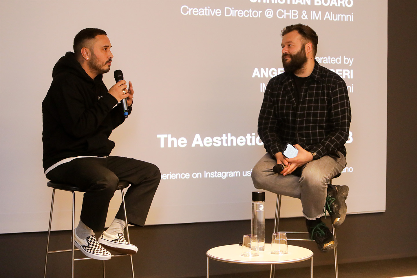 The 'In conversation with' event with guest Christian Boaro, CHB brand founder and Istituto Marangoni alumnus
