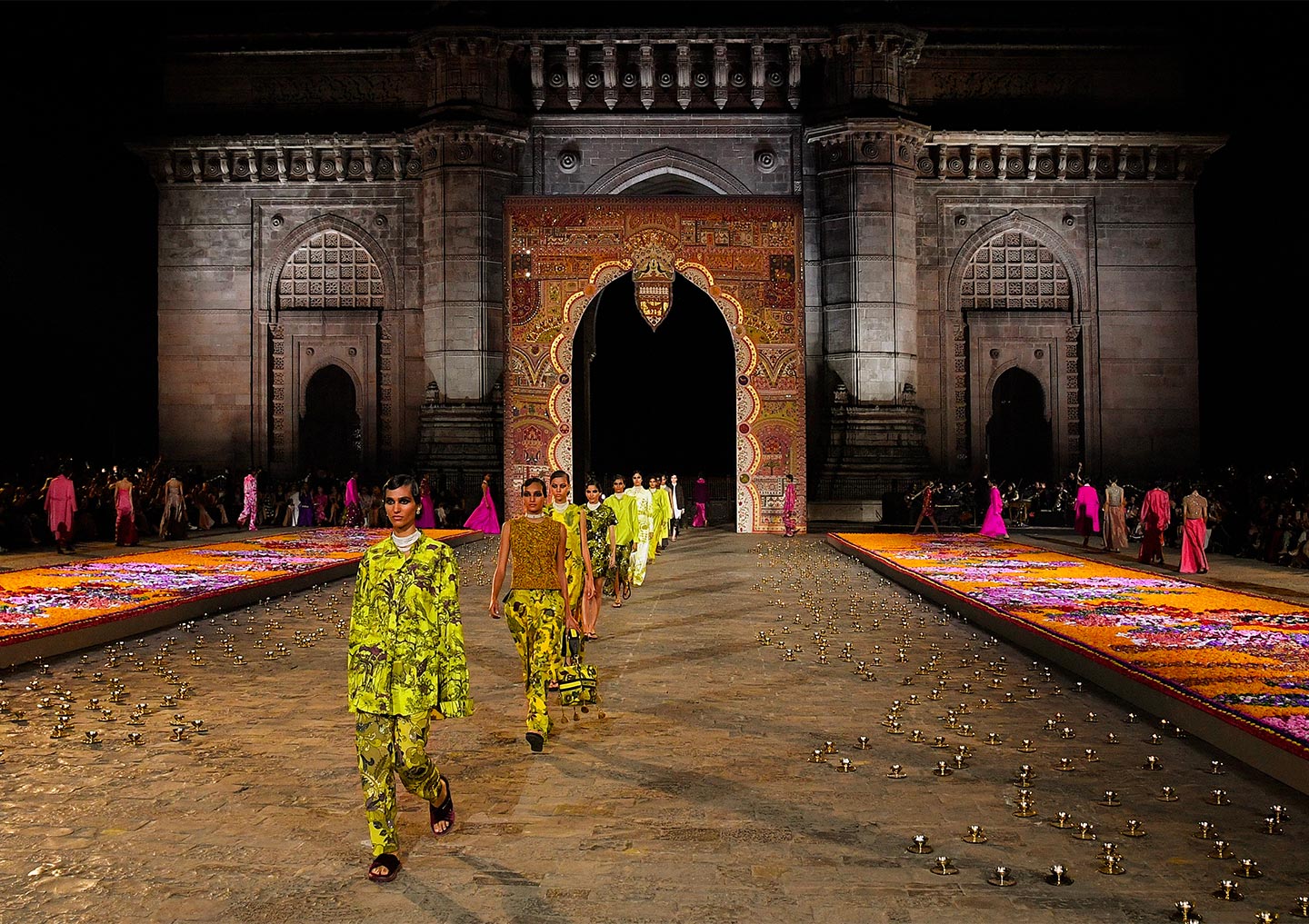 The finale of the Dior Fall23 show held at the Gateway of India in Mumbai