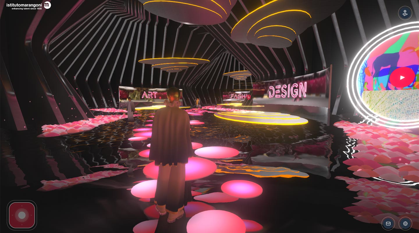 The futuristic Exhibition Pavilion in The Talent District