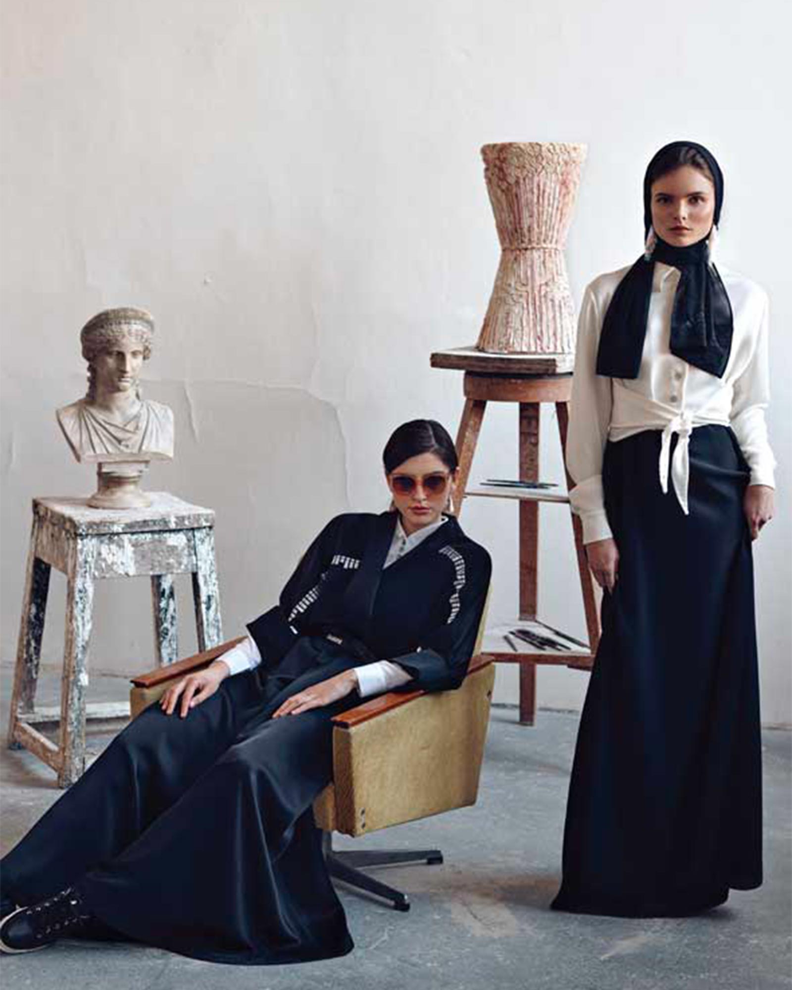 A look by Talabaya (Czech Republic), a brand that joined the latest Modest Fashion Week in Riyadh